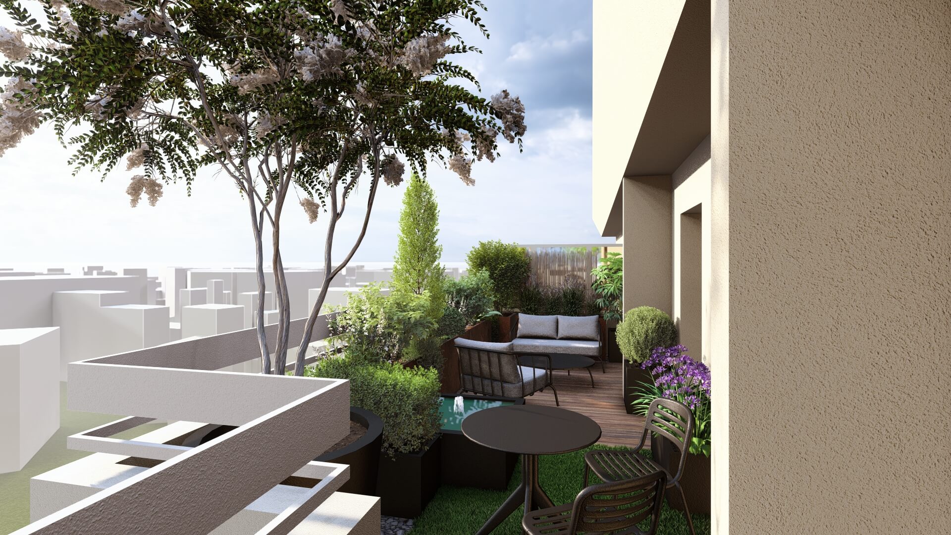 Un jardin suspendu aux lignes contemporaines